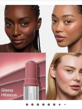 Haus Labs Glassy Hibiscus Cream Blush Stick long wear and hydrating